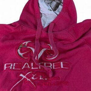 Realtree Red Pullover Hoodie with Camo Trim